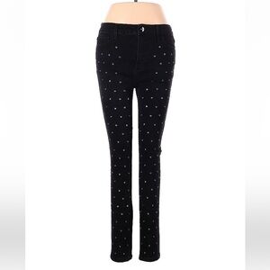 Sam Edelman High Rise Eyelet Jeans in Black Size 28